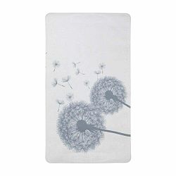 Biela protišmyková kúpeľňová podložka Wenko Dandelion, 70 × 40 cm