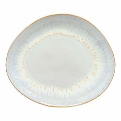 Bielo-modrý kameninový oválny tanier Costa Nova Brisa, ⌀ 27 cm