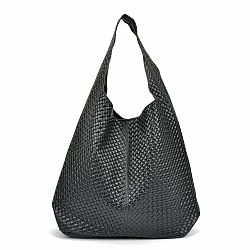 Čierna kožená kabelka Mangotti Bags Serena
