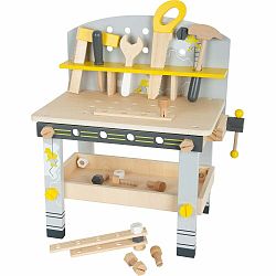 Detský drevený pracovný stôl s náradím Legler Mini