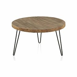 Konferenčný stolík s doskou z brestového dreva Geese Camile, ⌀ 71 cm
