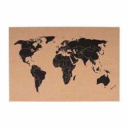 Korková nástenná mapa PT LIVING World, 60 × 40 cm