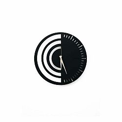 Kovové nástenné hodiny Black, 50 × 50 cm