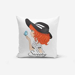 Obliečka na vankúš s prímesou bavlny Minimalist Cushion Covers Sweety Girl, 45 × 45 cm