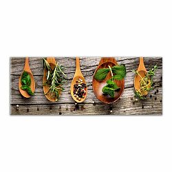 Obraz Styler Glasspik Kitchen Wooden Spoons, 30 × 80 cm