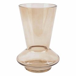 Pieskovohnedá sklenená váza PT LIVING Glow, výška 17,5 cm