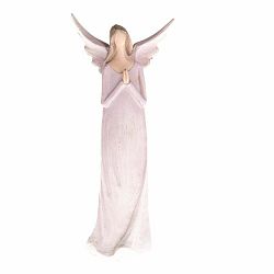 Ružová dekoratívna soška Dakls Praying Angel, výška 14,5 cm