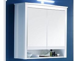 Kúpeľňová skrinka so zrkadlom Ole, biela, šírka 81 cm%