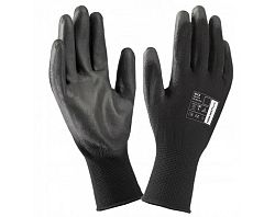 Pracovné rukavice (2 ks) Buck 10, čierna s PU nástrekom%