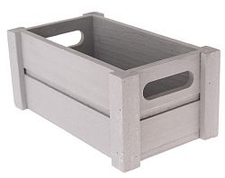 Úložný box drevený sivý, 21,5x12,5x9,5 cm%